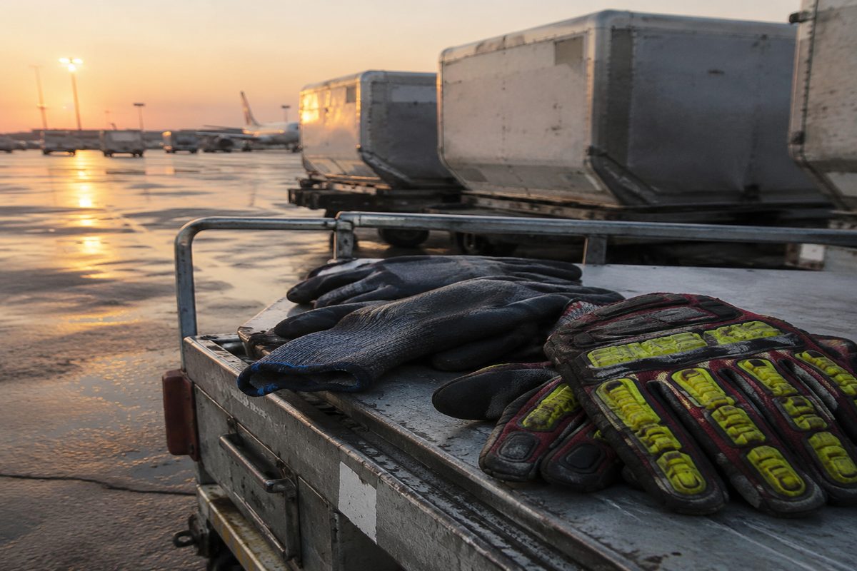 Airport Ground Handling Gloves for Wet Ramp Work, ULDs and Turnaround Crews