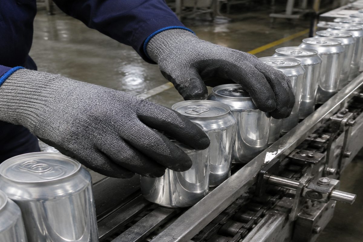 Beverage Can Manufacturing Gloves: Cut, Oil and Washdown Specs That Hold Up