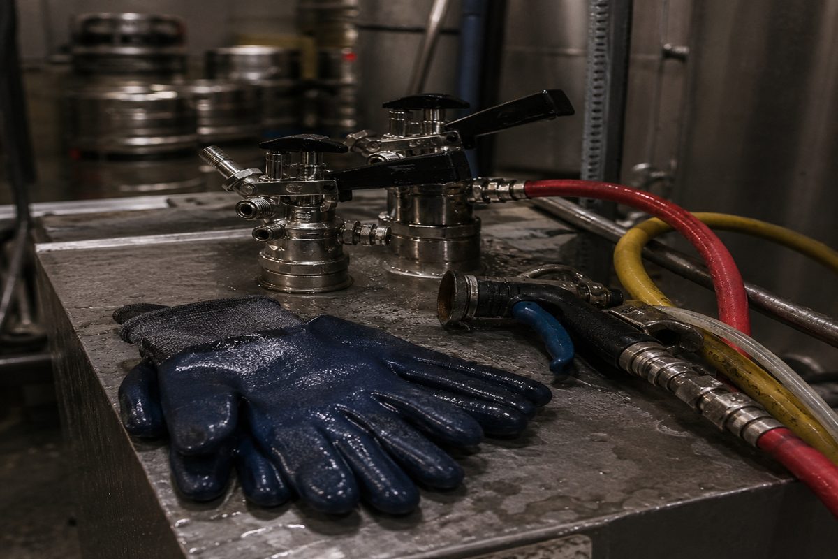 Brewery and Distillery Cellar Gloves: Wet Grip, Keg Handling and Caustic Washdown