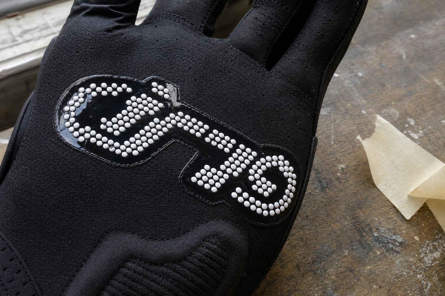 Raised 3D silicone printed logo