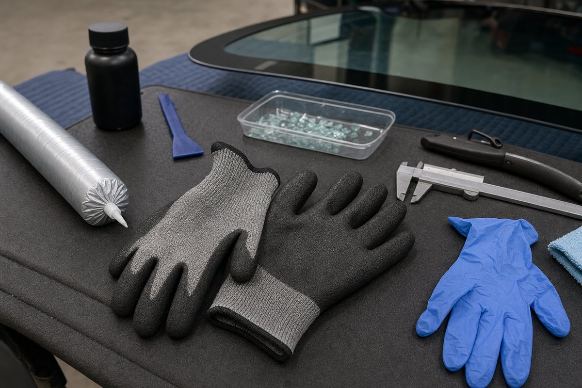 Windshield Replacement Gloves: SDS, Cut and Grip Evidence Checks