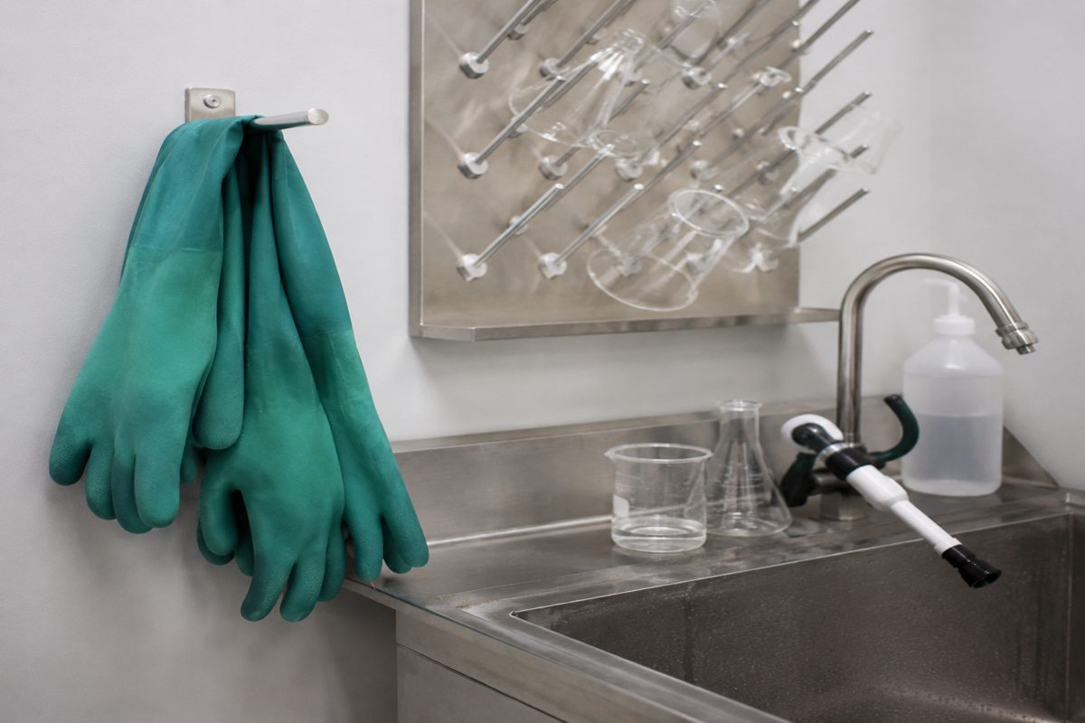 Laboratory Glassware Washing Gloves: Wet Grip, Heat and Detergent Sourcing