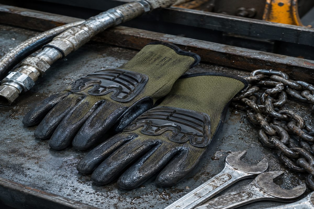 Mining Maintenance Gloves for Wet Grip, Cut Edges and Knuckle Impact