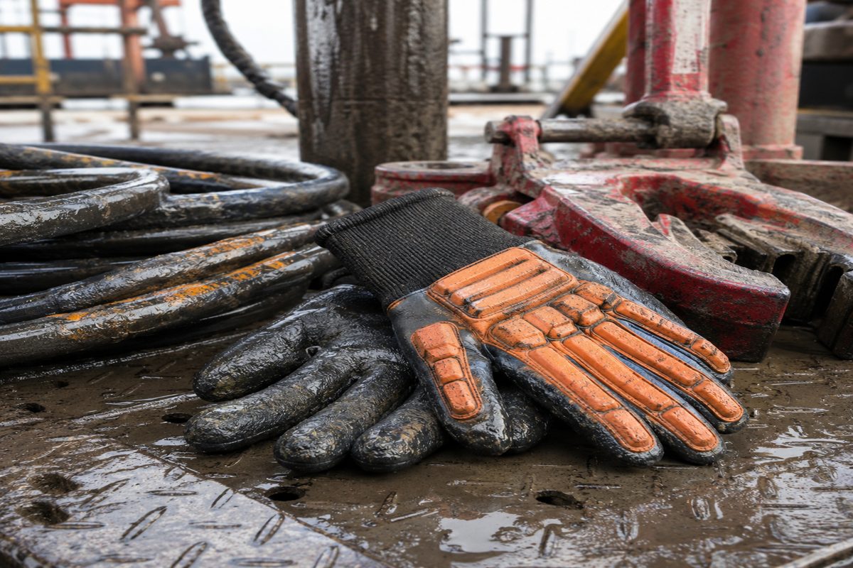 Oilfield Drilling Rig Gloves for Mud, Impact and Cut Protection