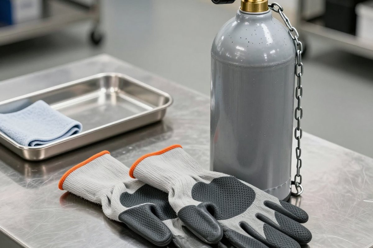 Oxygen Cylinder Handling Gloves: Clean Grip and Valve-Area Evidence Checks