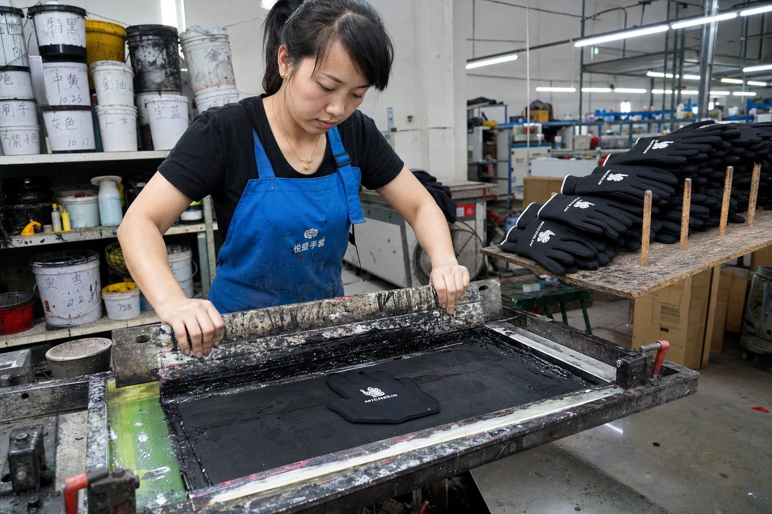 Sewing operators on JUKI flatbed machines