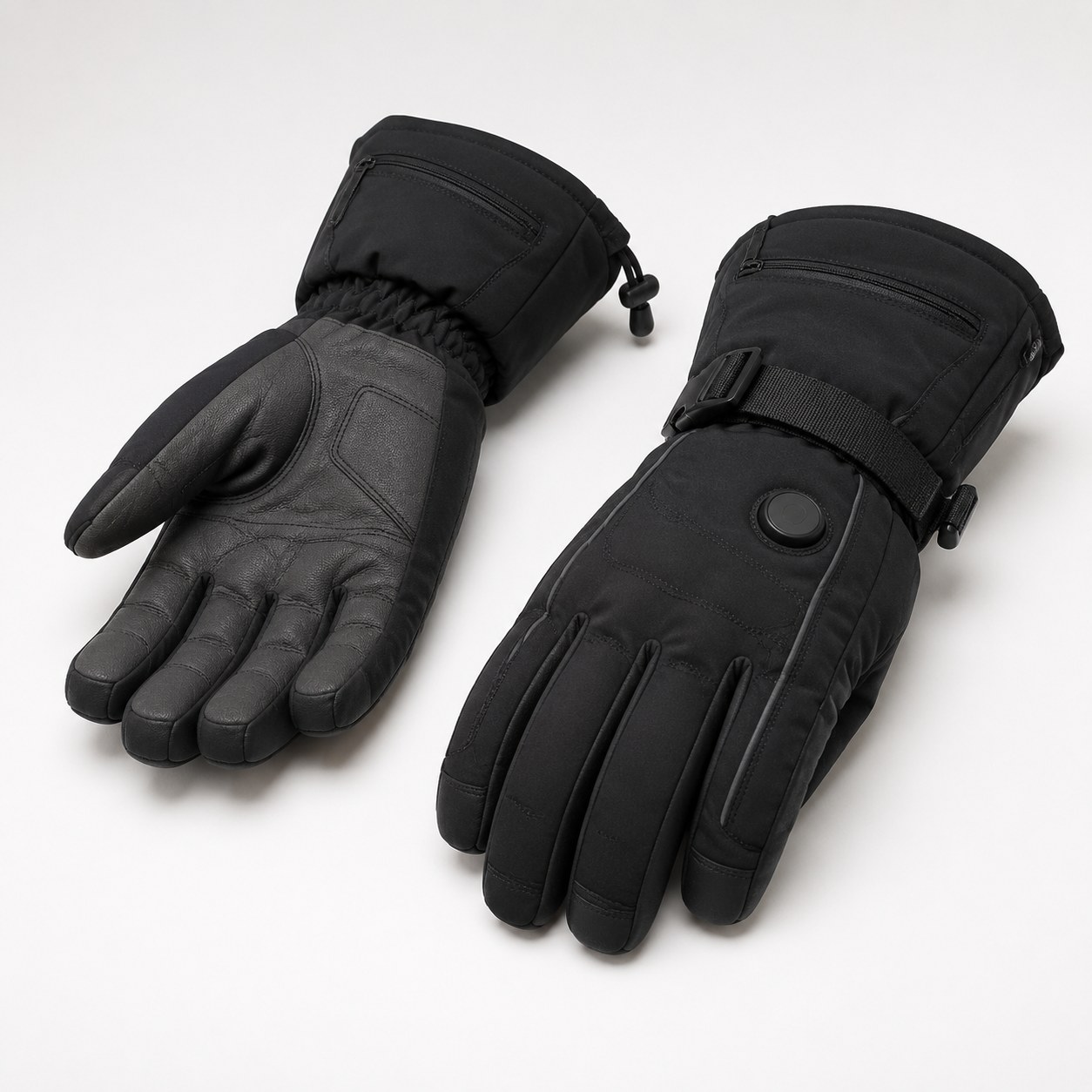 Battery heated ski glove