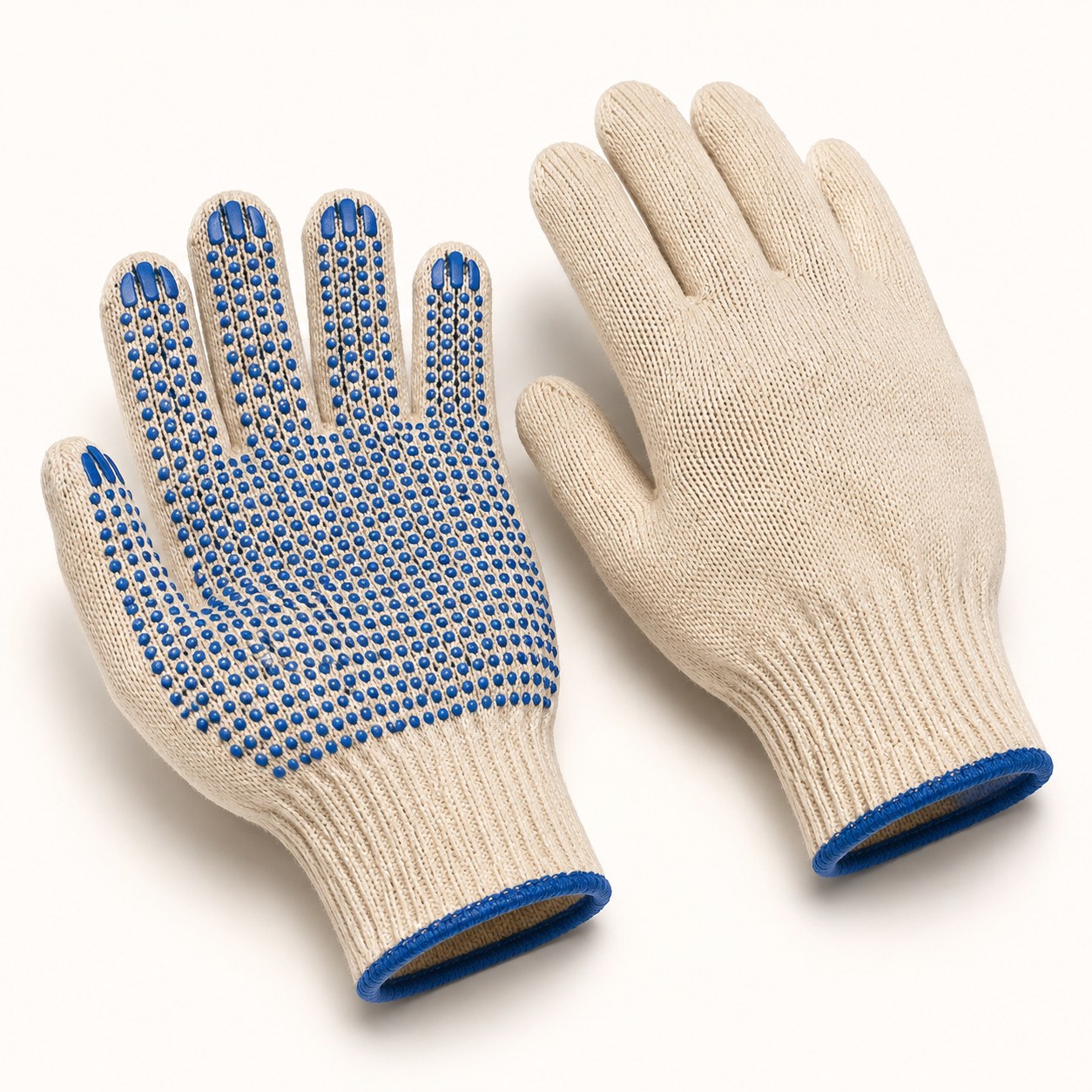 Glove samples and material swatches reviewed on a table