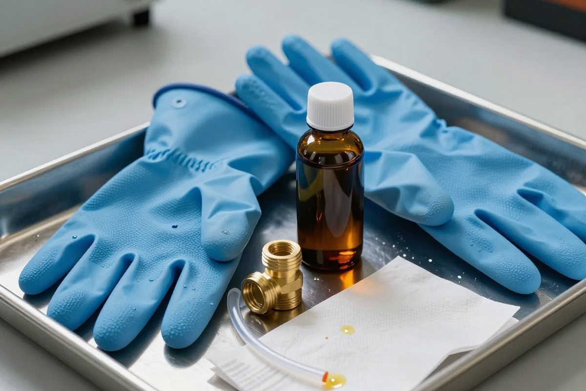Transformer Oil Sampling Gloves: Material, Cuff and Grip Evidence Checks
